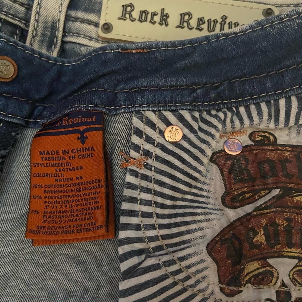NWT Rock Revival Acid Blue Bootcut Jeans Size 25 - Picture 13 of 16